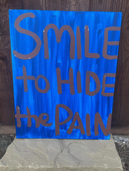 Smile To Hide The Pain (16x20 Original)