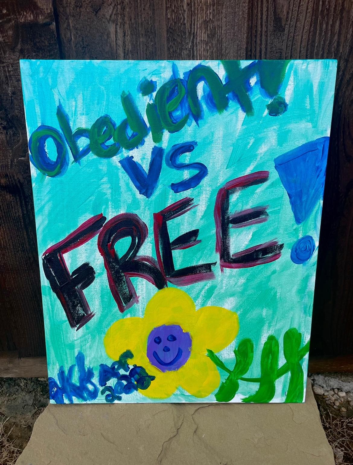 Obedient VS Free (16x20 Original)